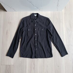James Perse Black Casual Button Down Shirt Size 1